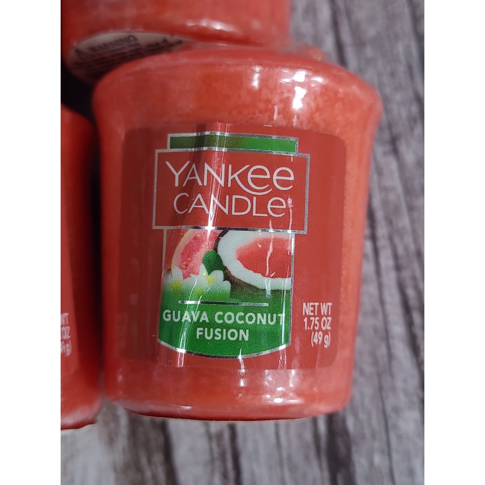 Yankee Candle Guava Coconut Fusion Samplers Votive Candle 1.75oz Lot of 6 New‎ - Picture 2 of 4